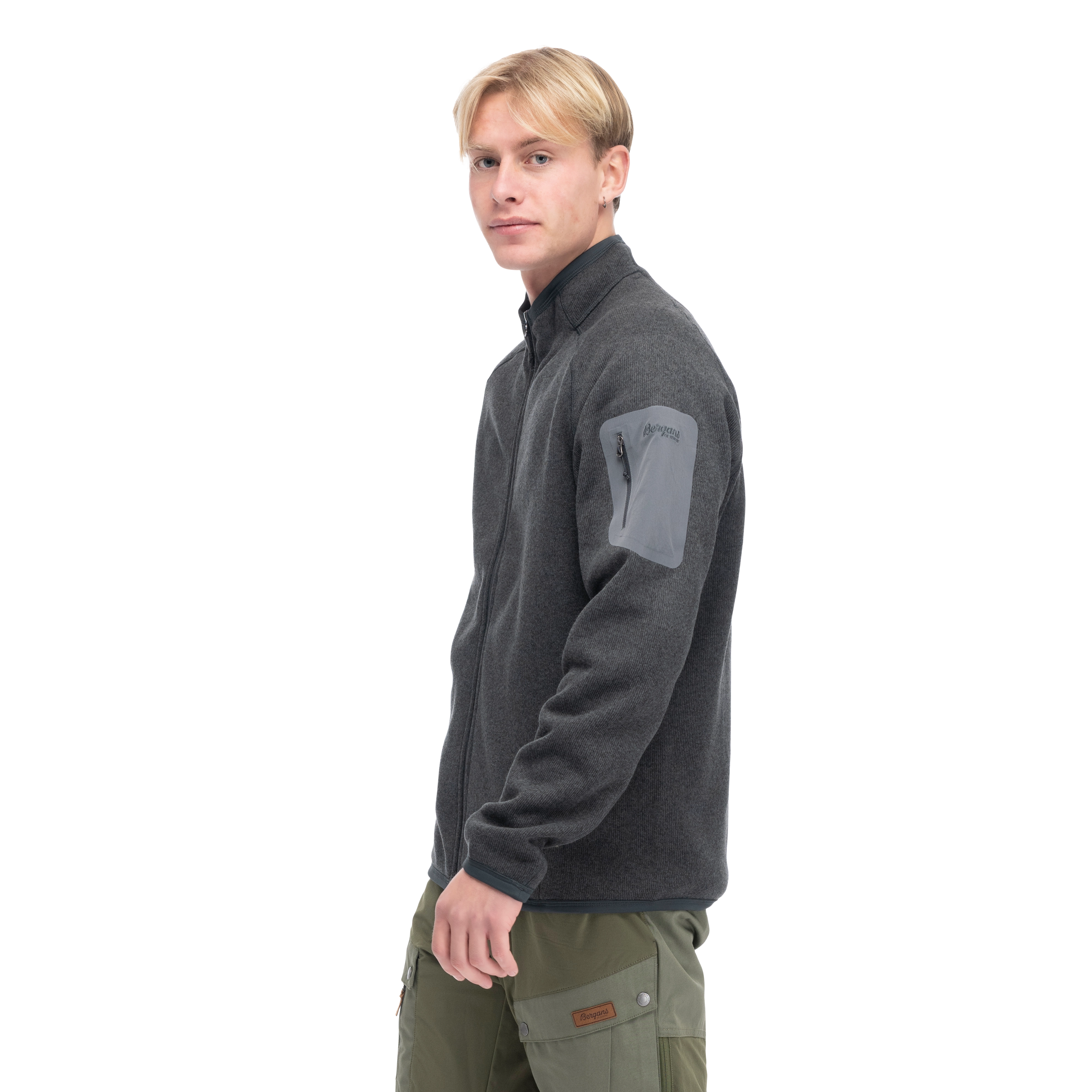 Kamphaug Knitted Jacket Dark Shadow Grey