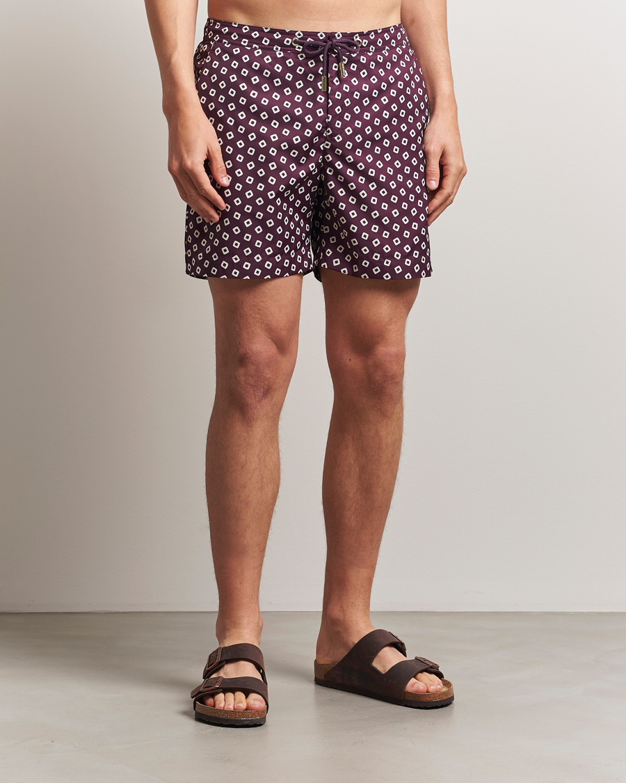 Orlebar Brown Bulldog Lumina Drawcord Swimshorts Damson/Latte