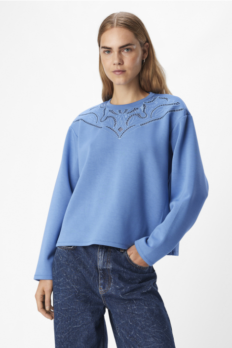 Object blauwe dames sweater