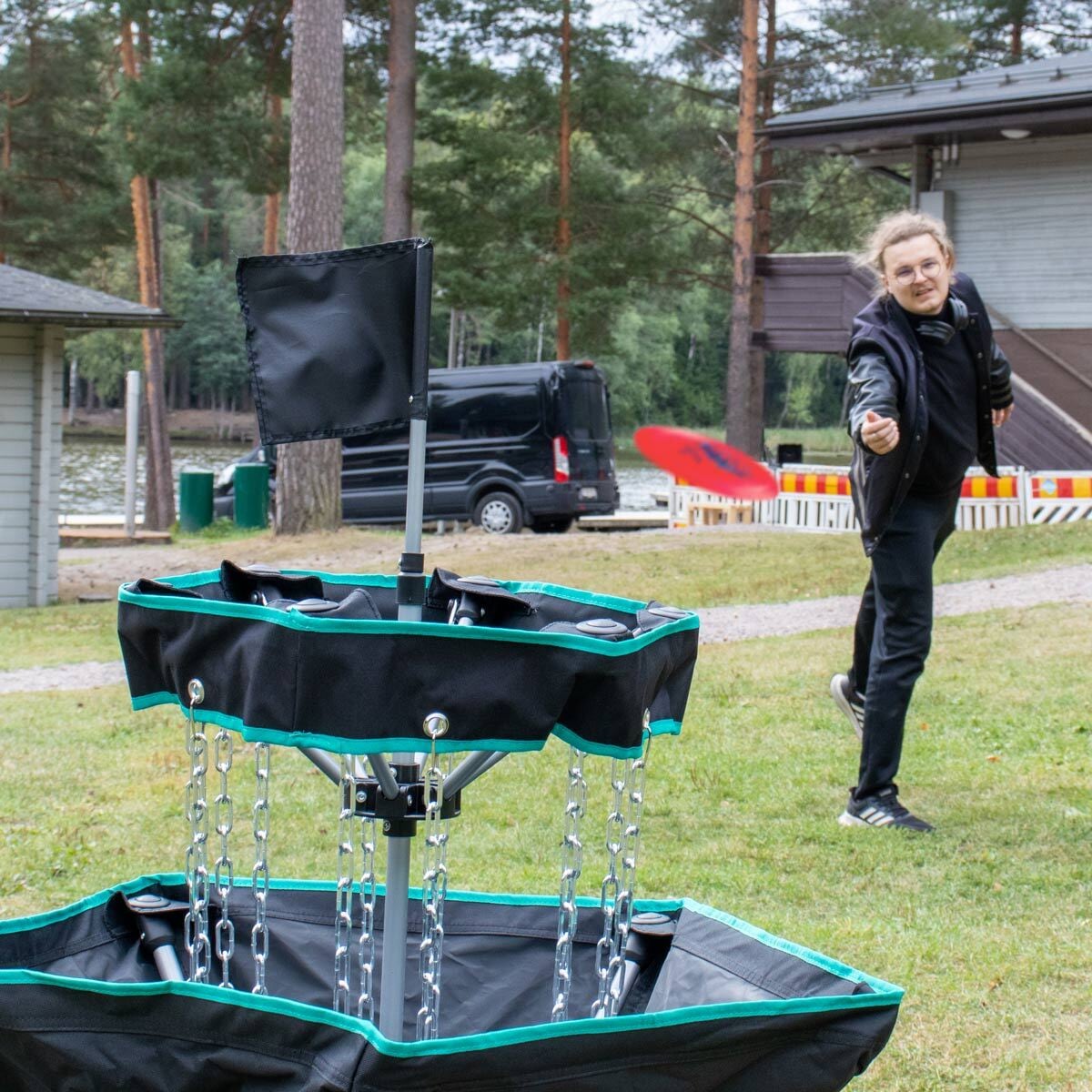 Viking Discs Raid bærbar disc golf kurv