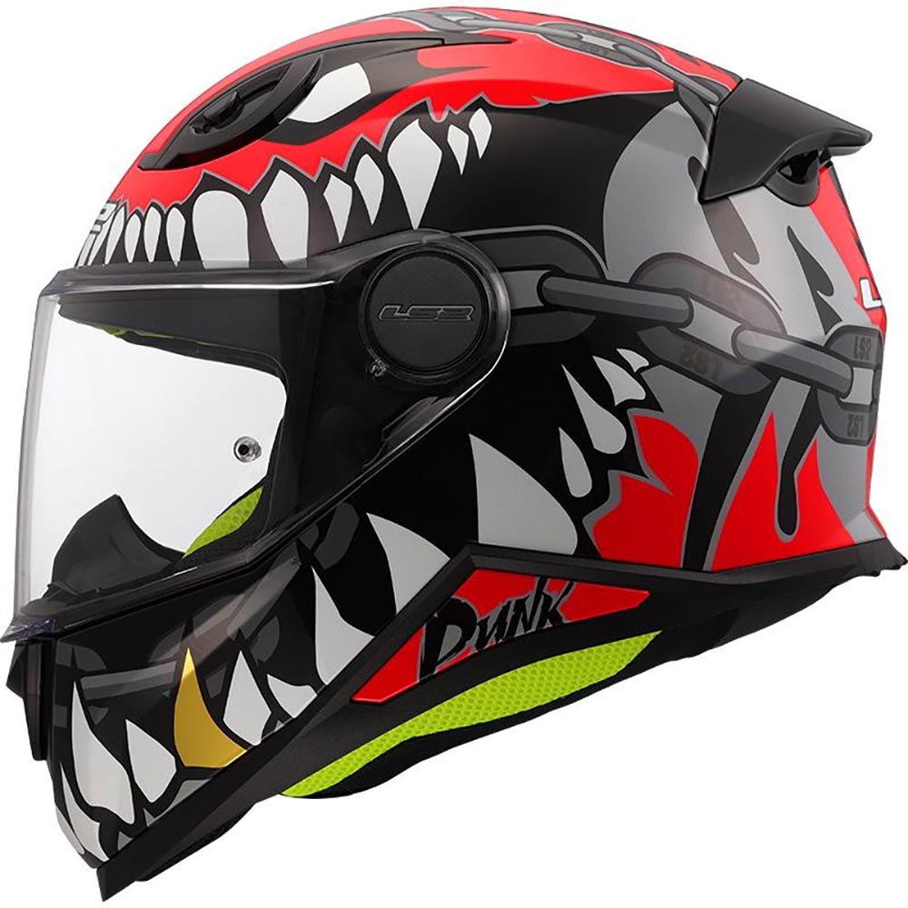LS2 - Casque enfant FF812 Kid Punk Noir / Gris / Rouge / Brillant