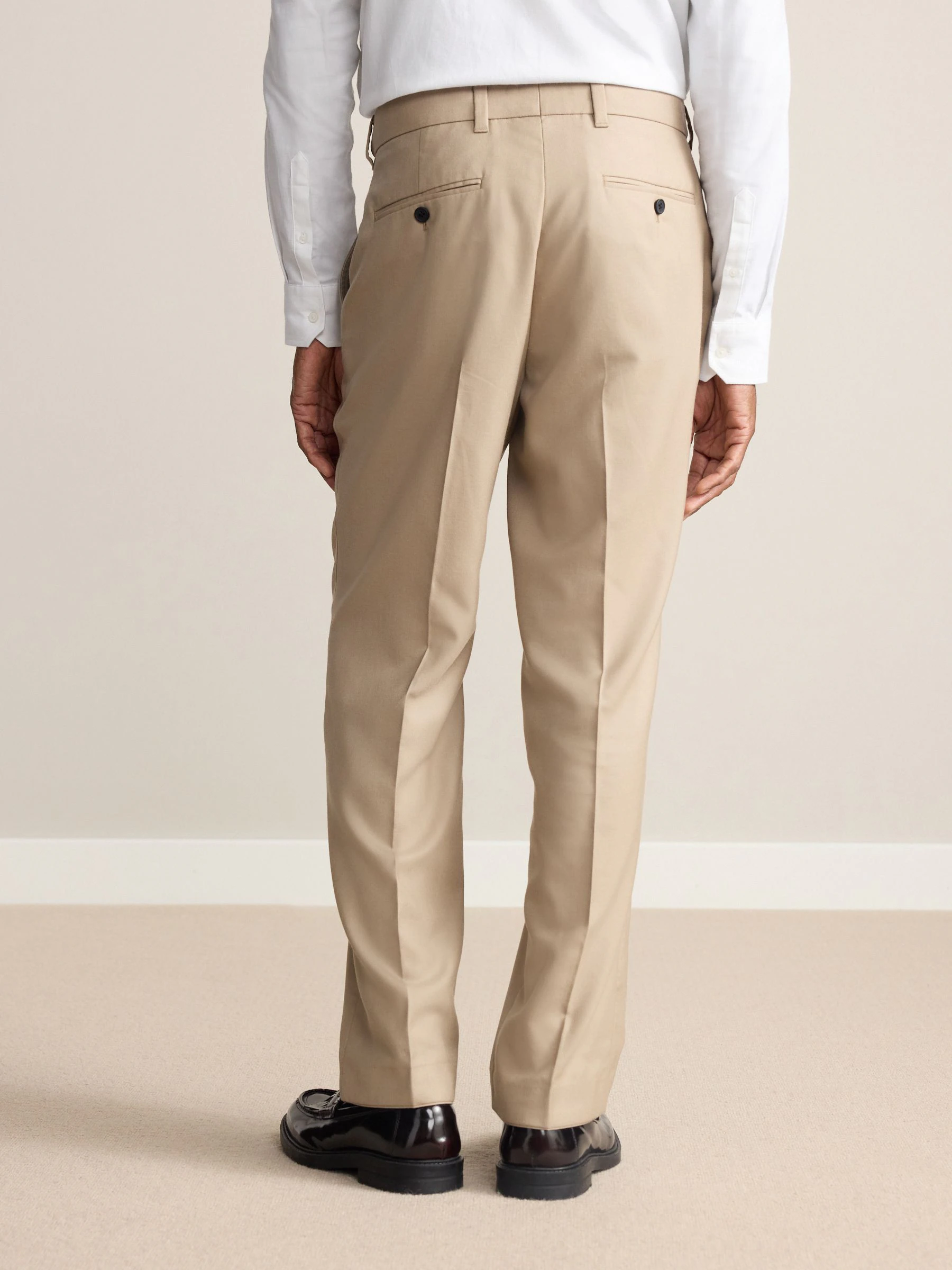 Neutraal - Normale Pasvorm - Signature - 100% Wollen broek met Motion Flex-tailleband