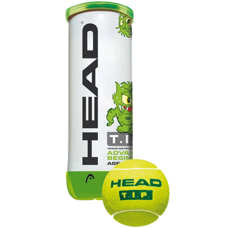 Tube de 3 balles Head Tip Verte