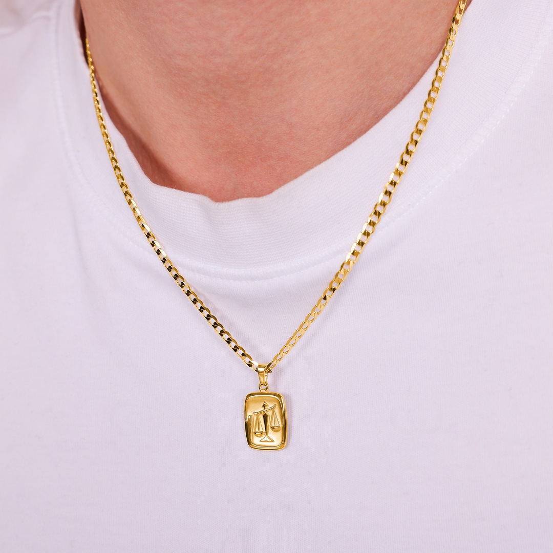 Anhänger 750/18 K Gelbgold Sternzeichen Waage
