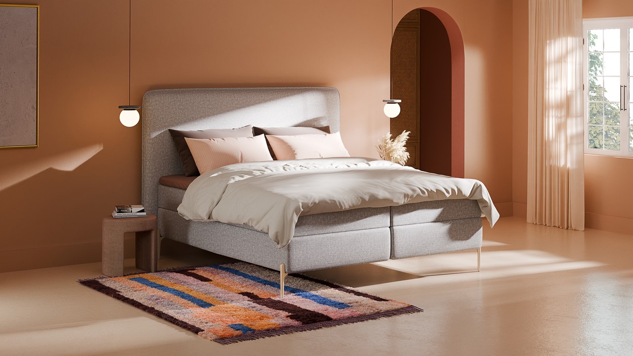 Boxspring Quartz - Linen touch light grey