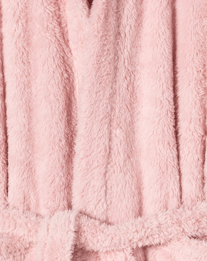 Fleece-Bademantel TEDDY in rosé