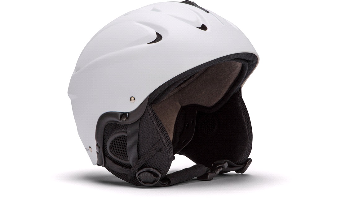 Skihjelm hvid medium (55-58 cm)