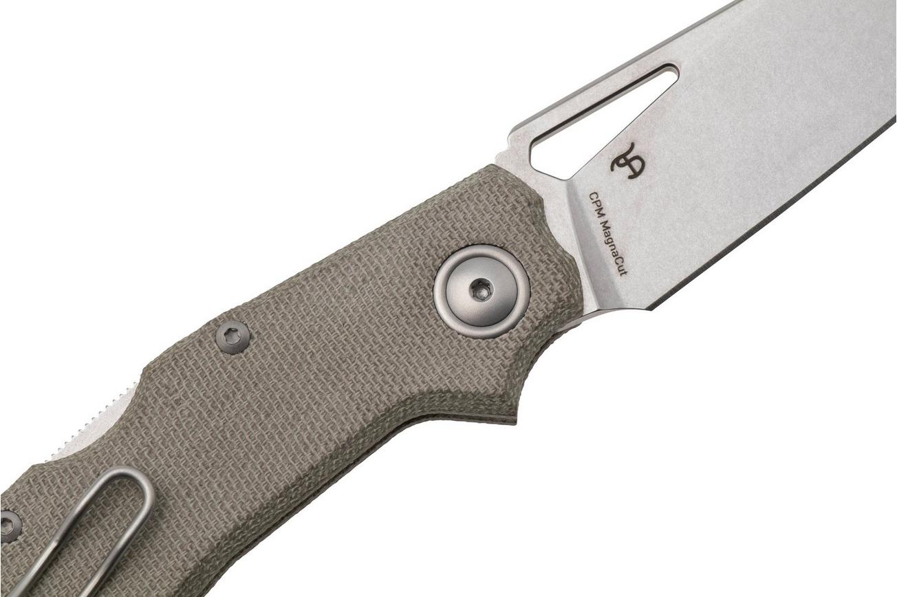 Viper Alfa V6022CG, Stonewashed CPM MagnaCut, Green Micarta zakmes, Simone Tonolli design