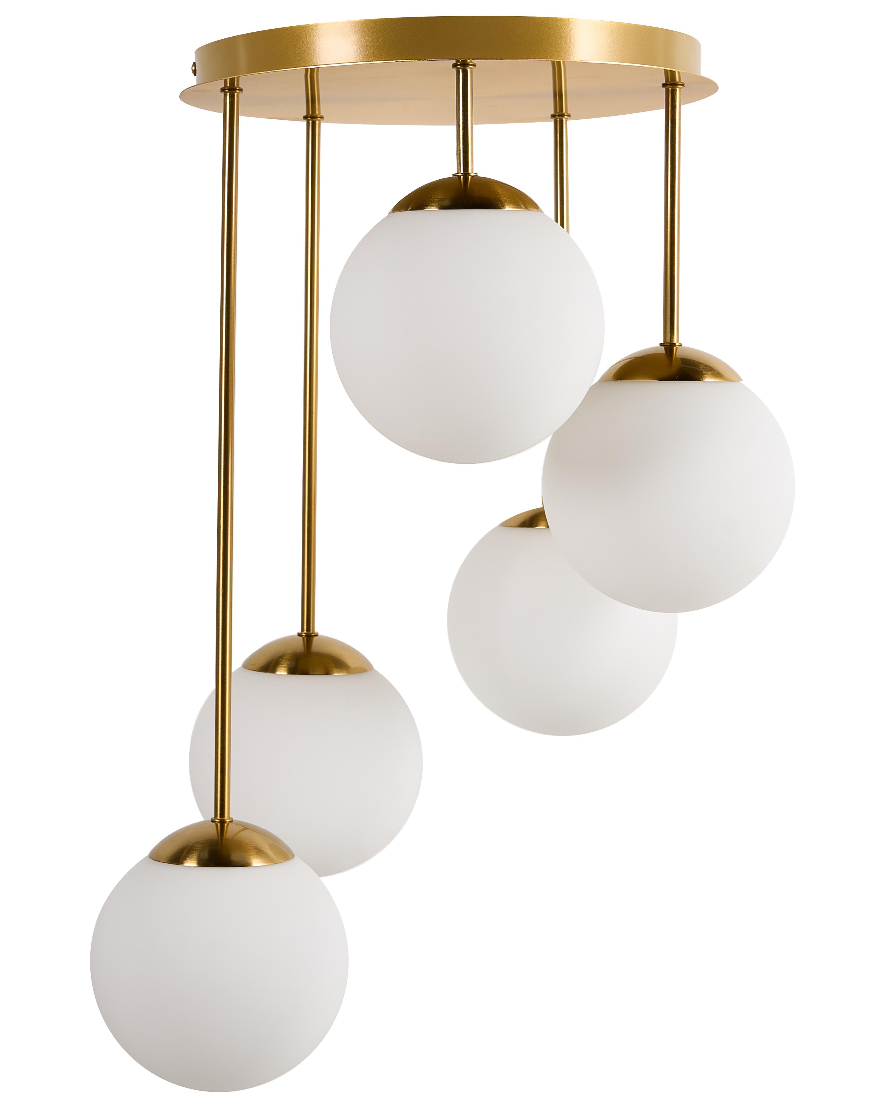 5-lichts hanglamp RIANA Metaal Messing