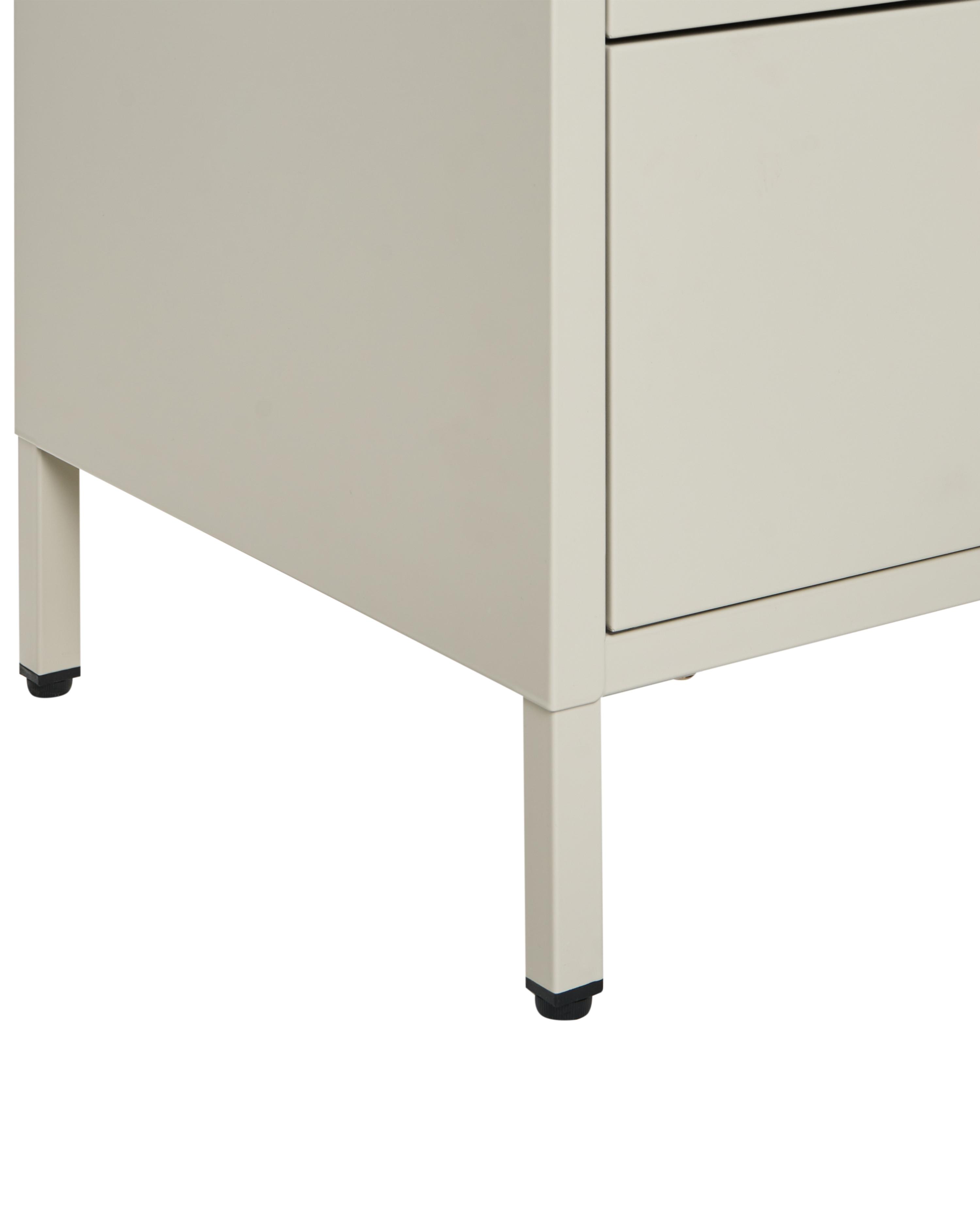 Nachtkastje met 2 lades KYLEA Metaal Beige