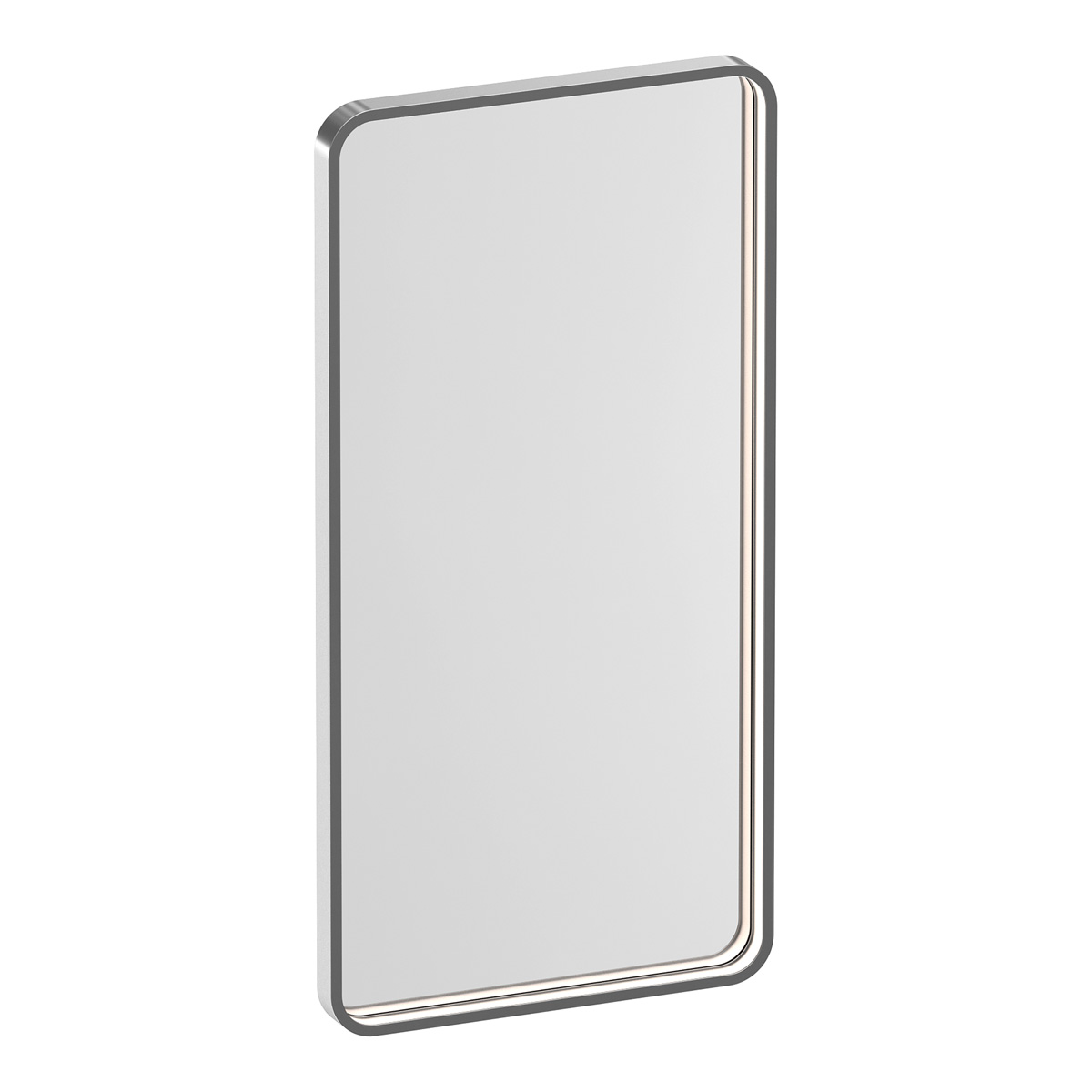 Brauer Sapphire rechthoekige spiegel met verlichting 80x40cm RVS