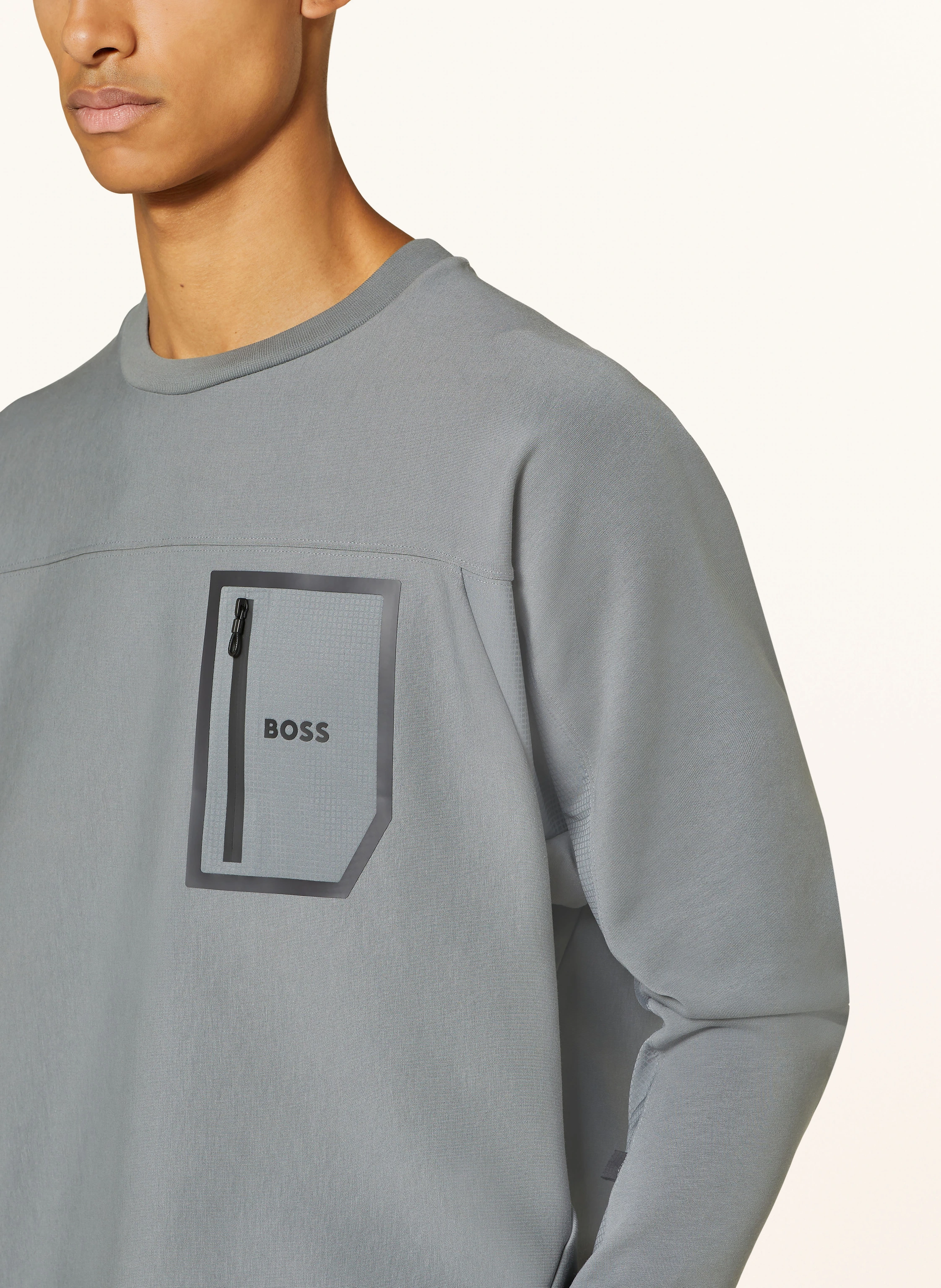 BOSS Sweatshirt SALBIQ im Materialmix