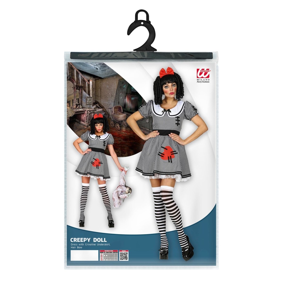 Pop Kostuum Wit Zwart Dames