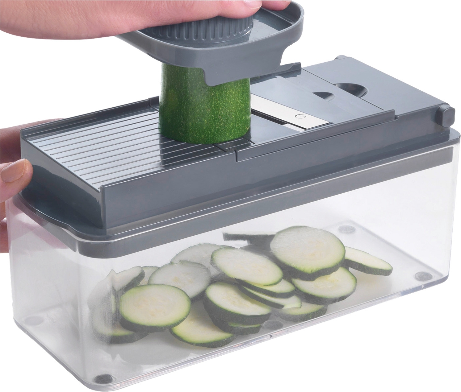 Metaltex 12-in-1 multifunktionaler Slice-Cube Obst-/Gemüseschneider 1,5 Liter Behälter