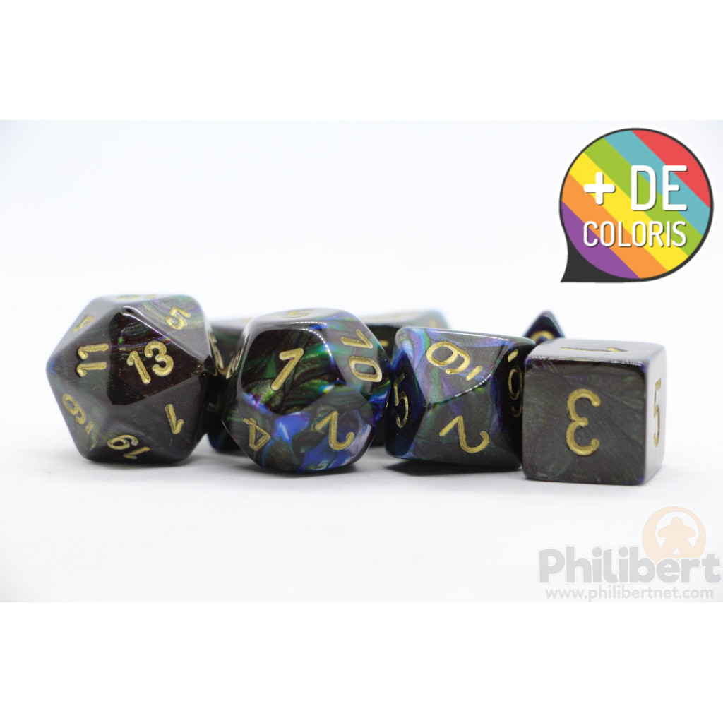 Set de 7 Dés JDR Chessex : Lustrous