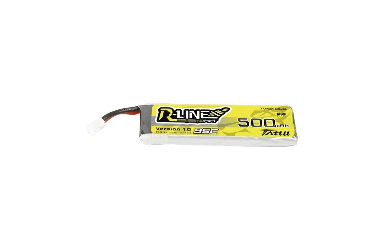 RC-Akku LiPo 500 mAh 3.7 V 95C R-Line1S LiPo Akku für Racecopter mit JST-PHR Stecker