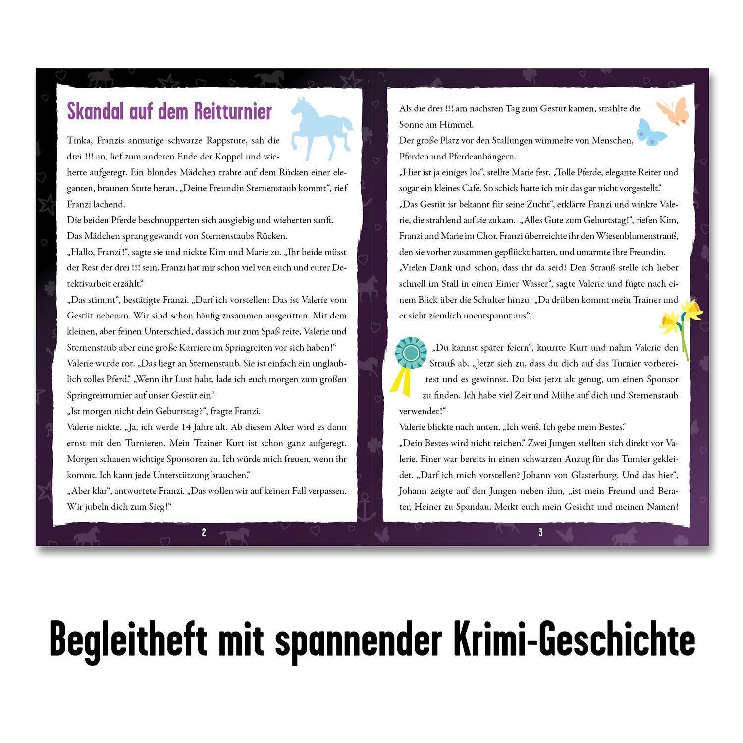 Krimi-Puzzle: Die drei !!! - Skandal auf dem Reitturnier 200-teilig