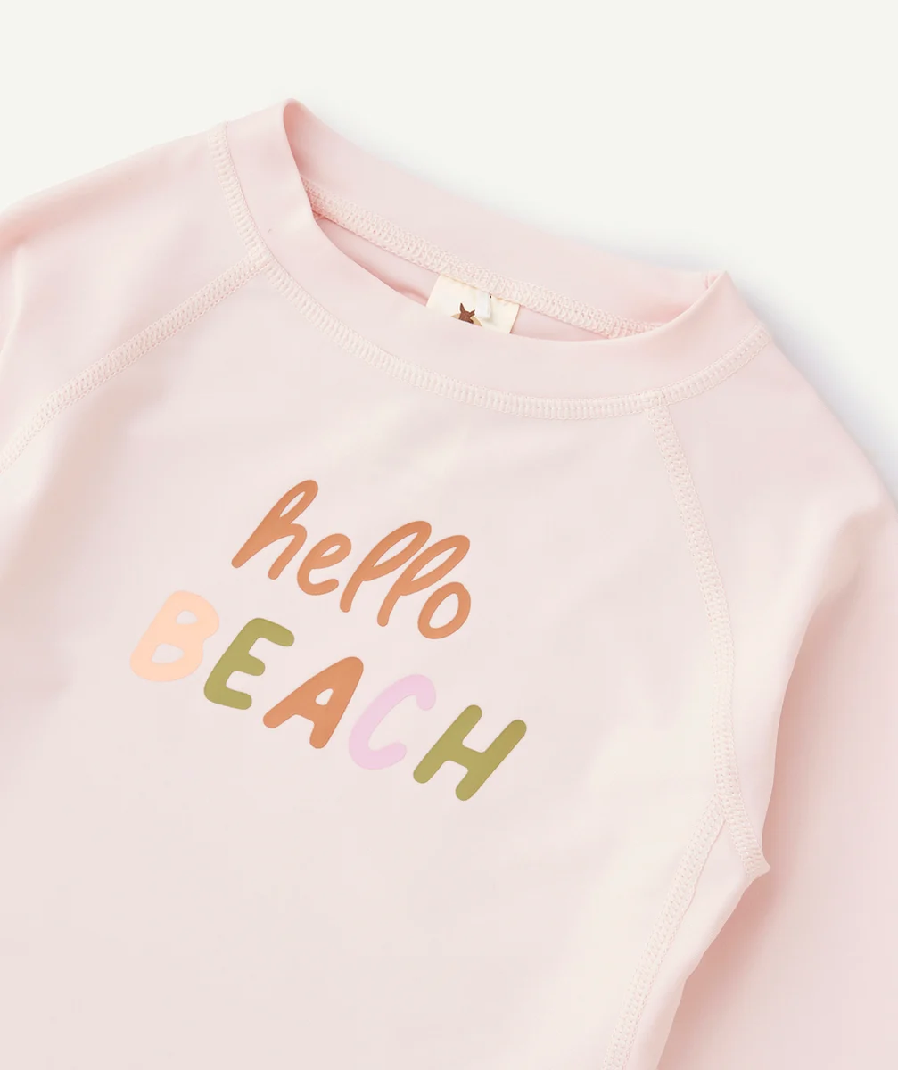 LASSIGT-SHIRT ANTI-UV HELLO BEACH ROSE