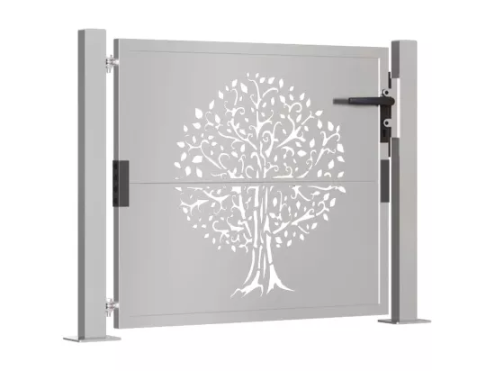 Portail de jardin 105x105 cm acier corten conception de l'arbre
