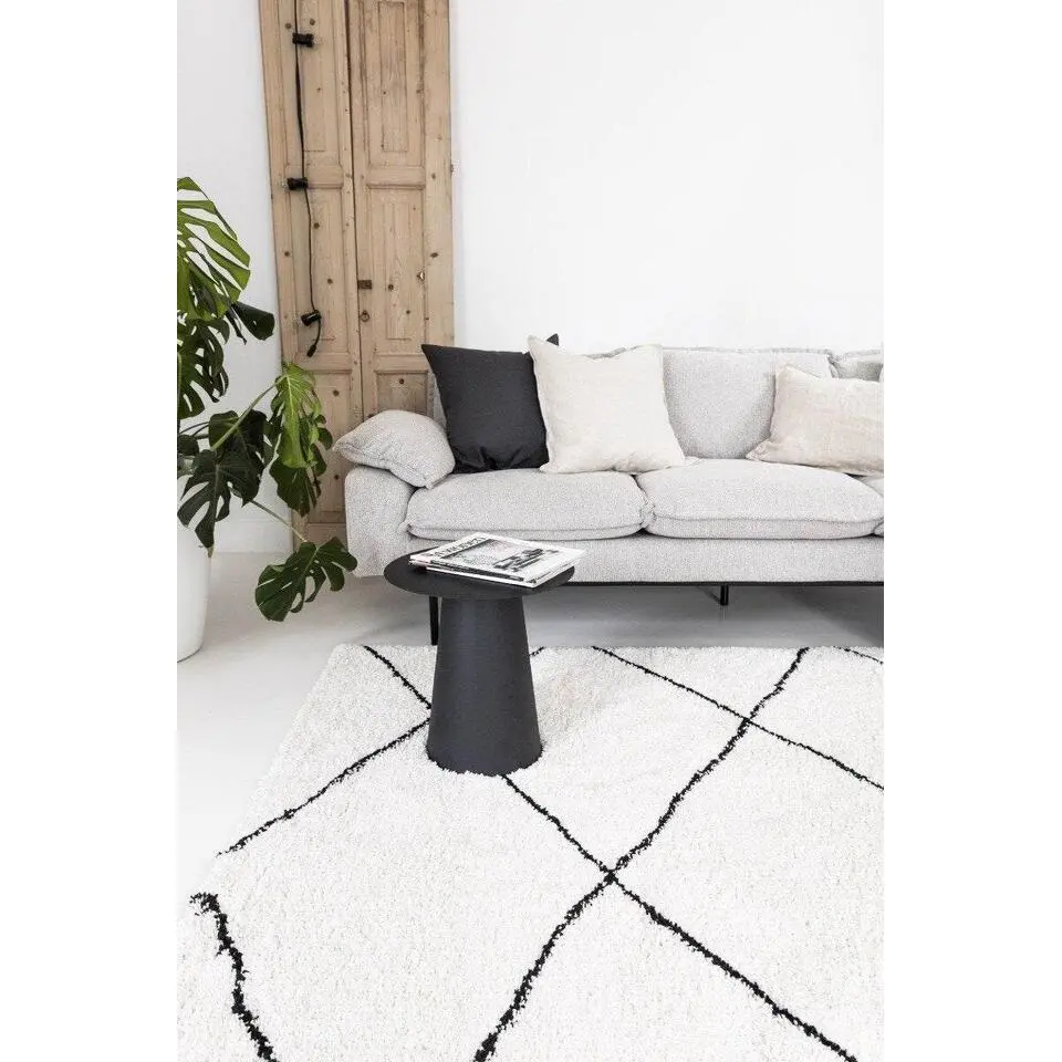 Interieur05 berber vloerkleed Nea wit/zwart - 330 x 240 cm