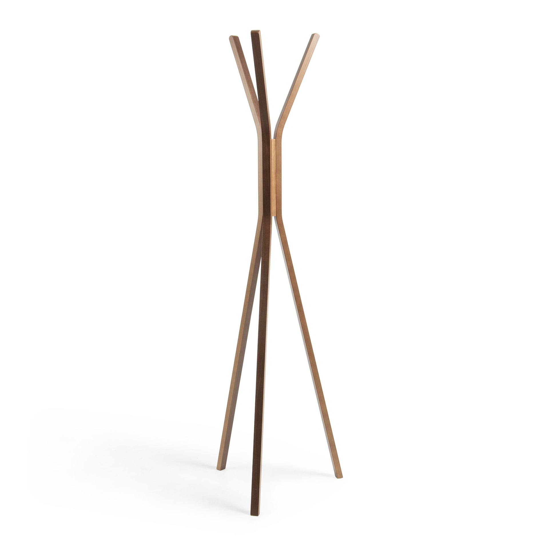 Kave Home Kleiderständer CHELSEY 47 x170 cm Kautschukholz massiv, braun