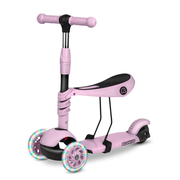 Trehjuls scooter Ricokids Cubi - Rosa