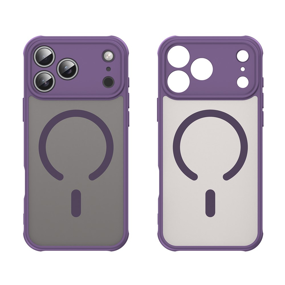 iPhone 17 Pro Max MagSafe Hybrid Hülle mit TPU Bumper   Kameraschutz - Violett (Matt)