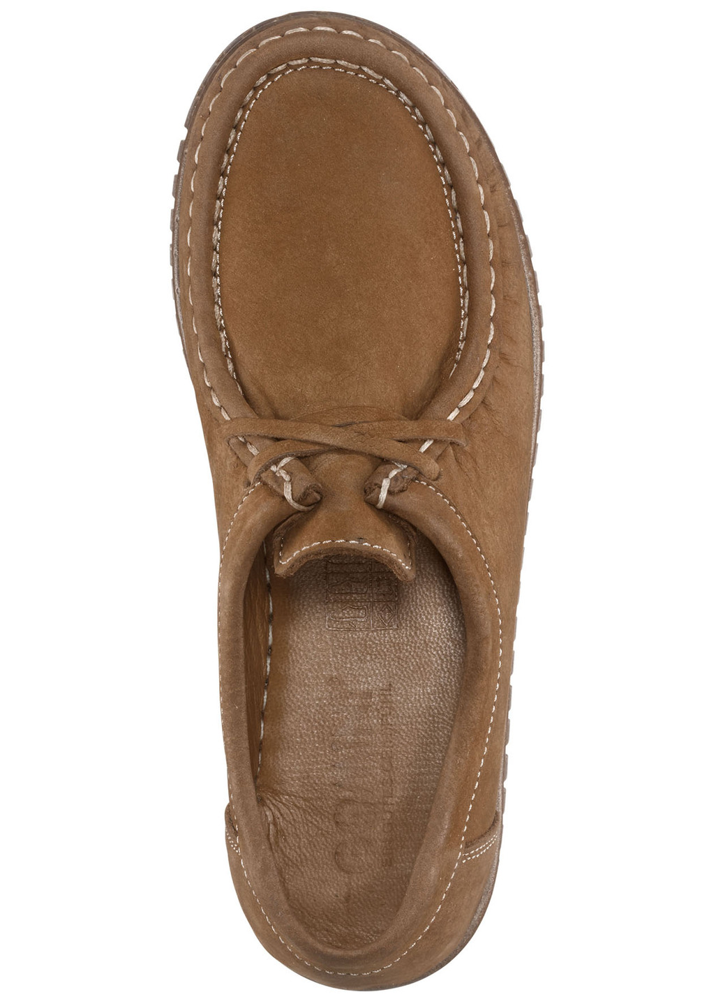 Mokassin-Schnürschuh aus Rind-Nubukleder