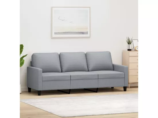Canapé à 3 places Gris clair 180 cm Tissu