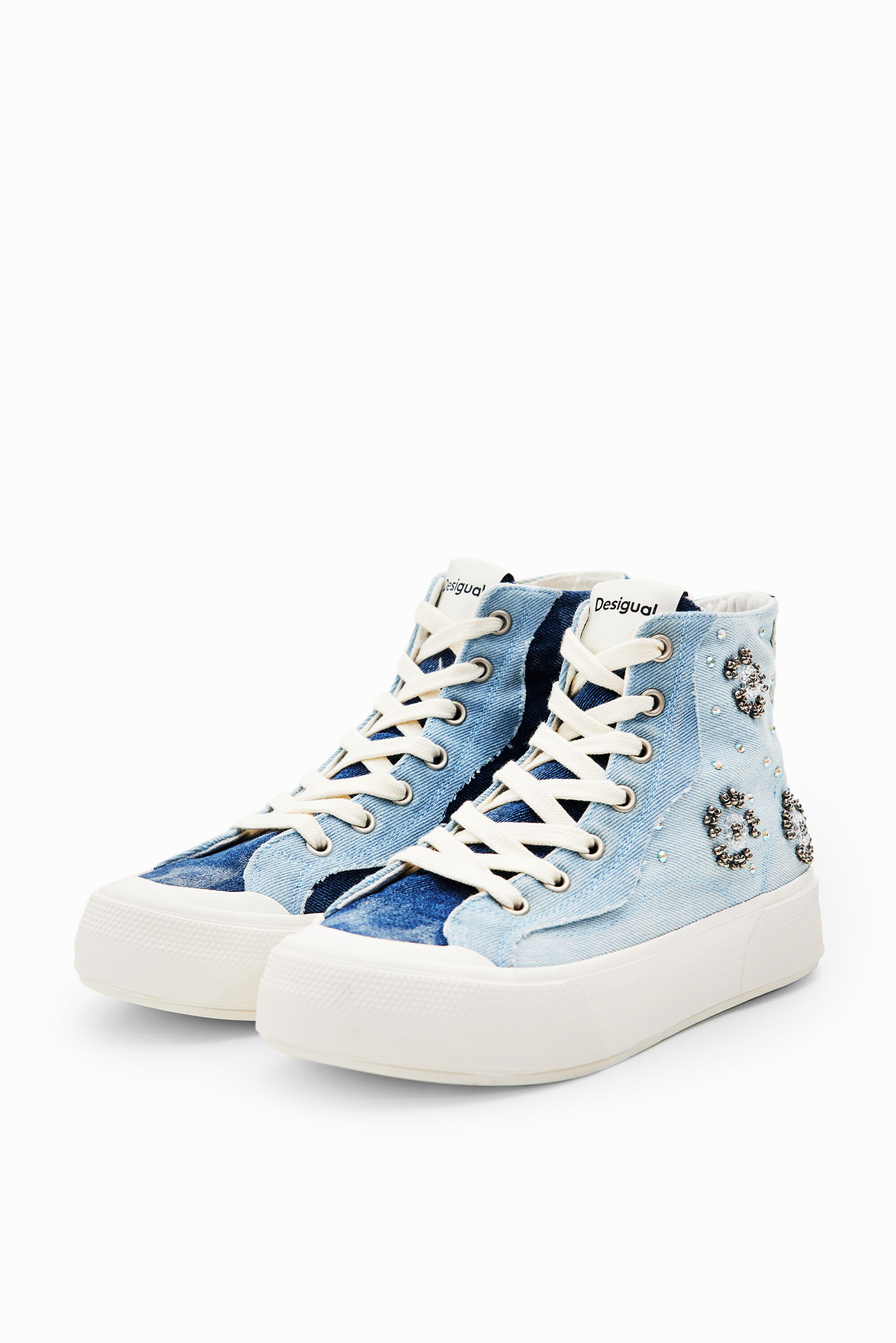 Baskets montantes denim
