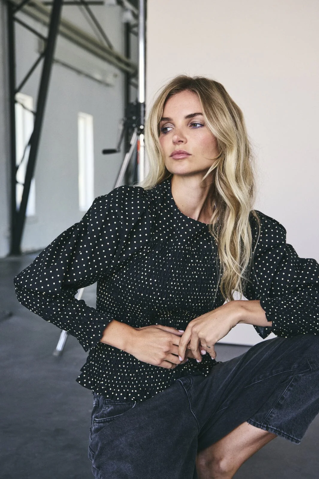 Co´Couture Davinacc Dot Smock Blouse 35714