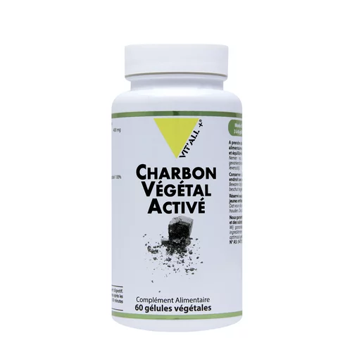 Charbon Végétal Activé 400mg Vit'all+ - 60 Gélules Végétales