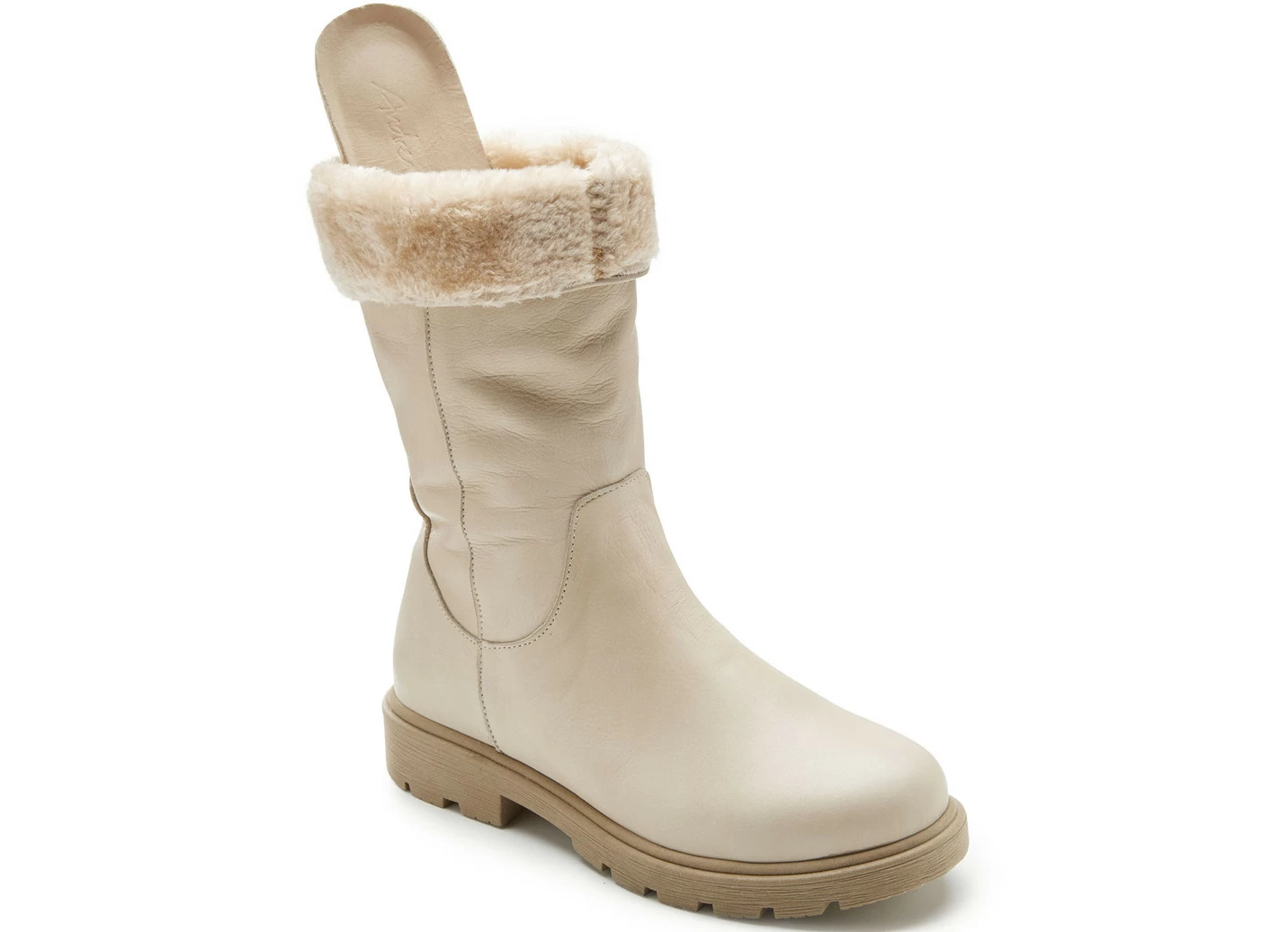 Andrea Conti Stiefel mit flauschigem, umschlagbaren Kragen