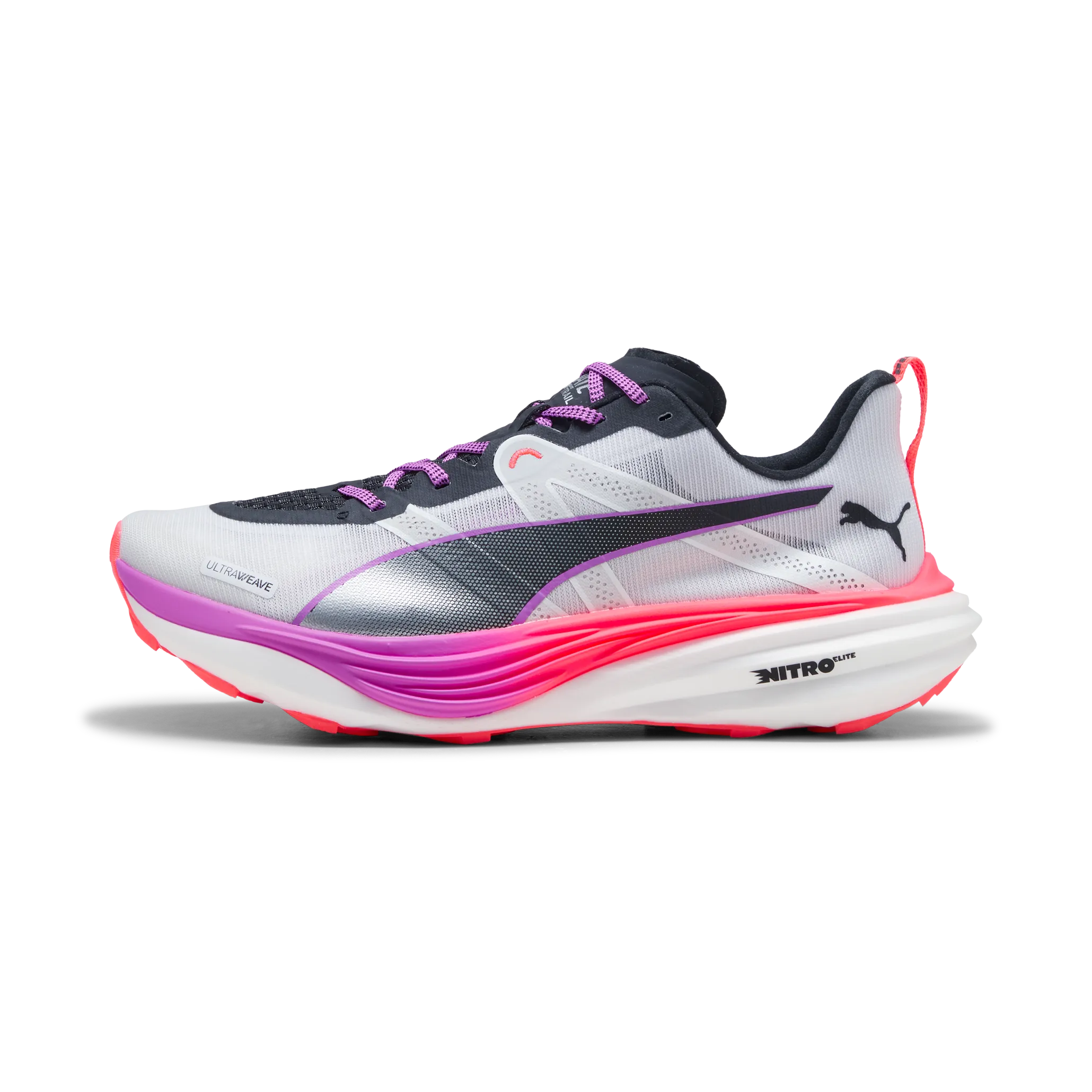 Puma Deviate Nitro Elite Trail Puma White-glowing Red-pure Magenta