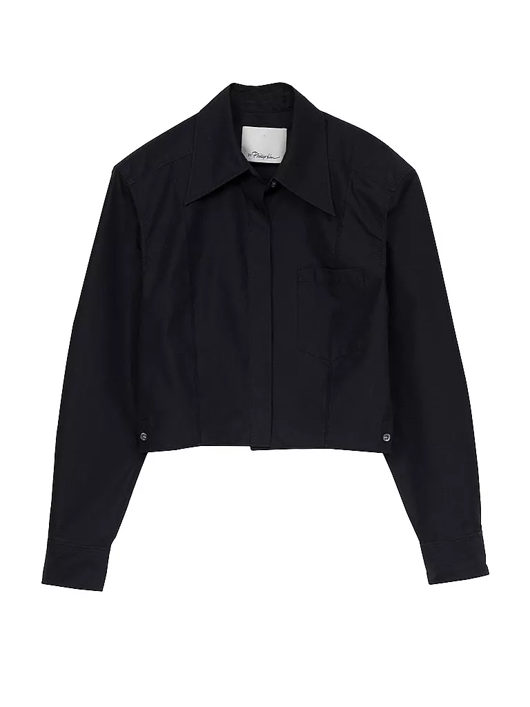 PHILLIP LIM Bluse Cropped Fit dunkelblau