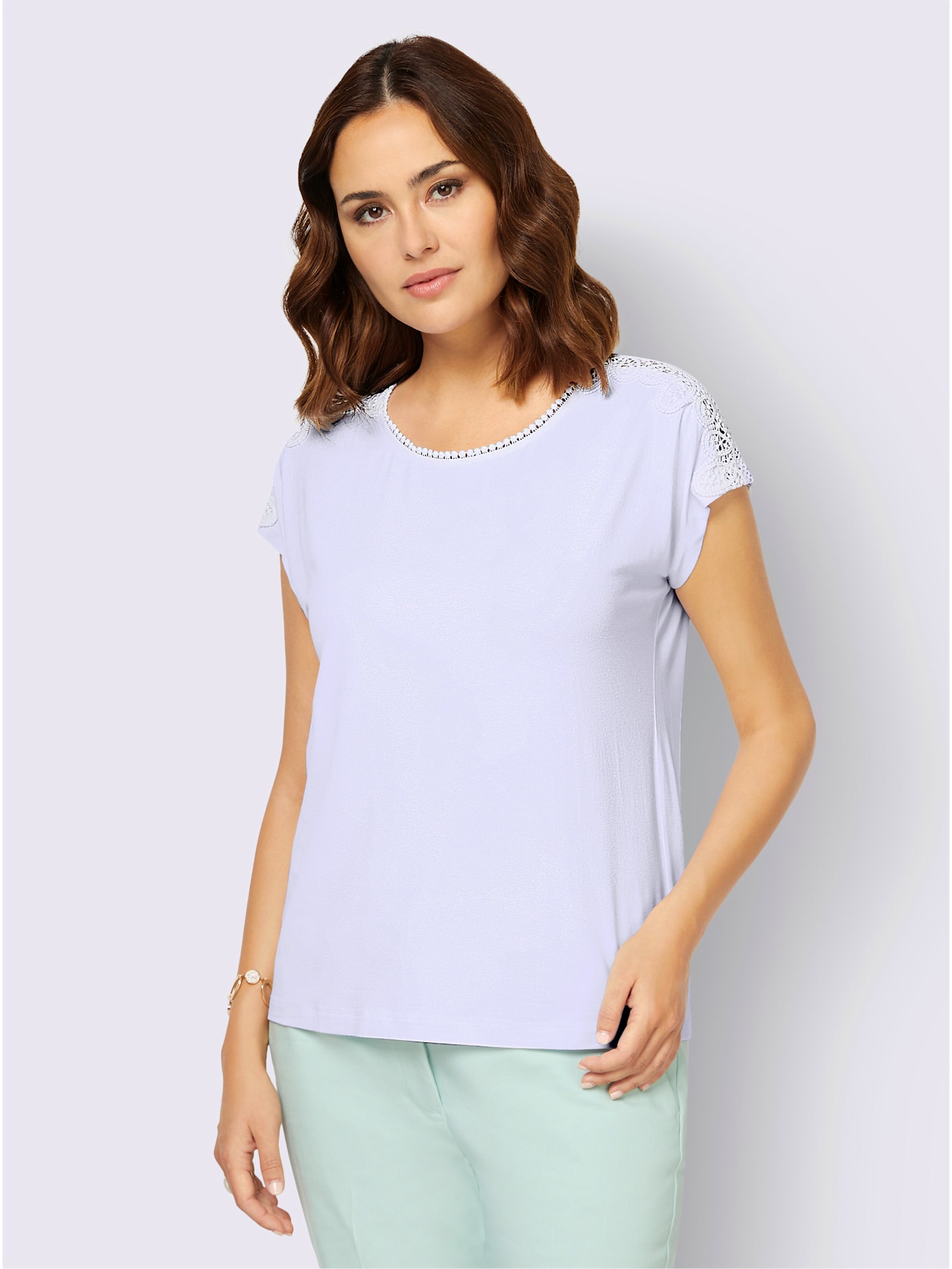 T-shirt en dentelle viscose