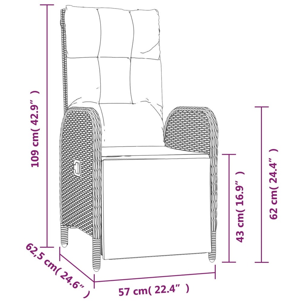 Mobilier à dîner de jardin et coussins 5 pièces noir résine tressée