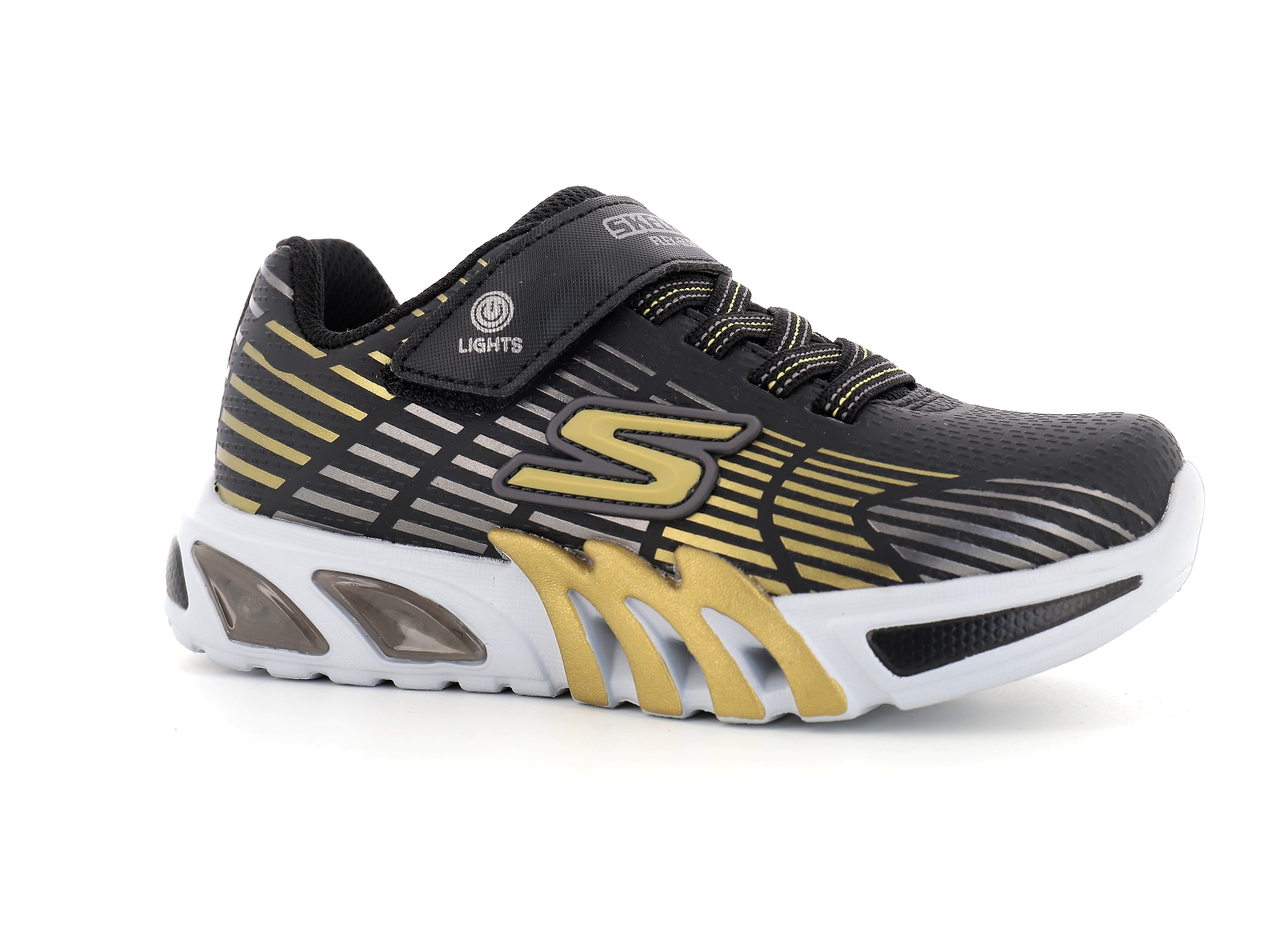 Skechers-FLEX GLOW ELITE Matières combinées Noir Or