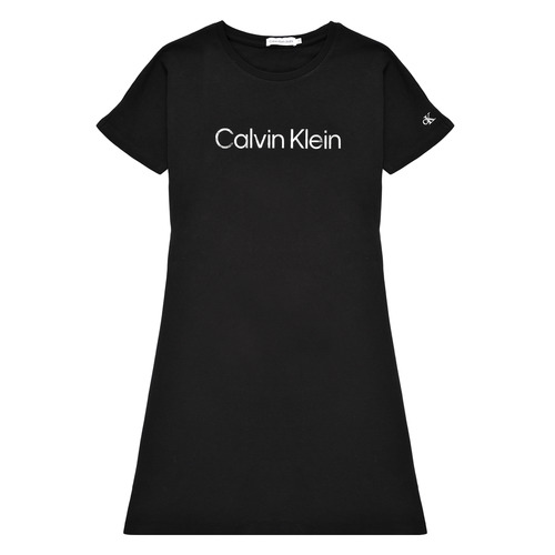 Calvin Klein Jeans - INSTITUTIONAL SILVER LOGO T-SHIRT DRESS - Noir