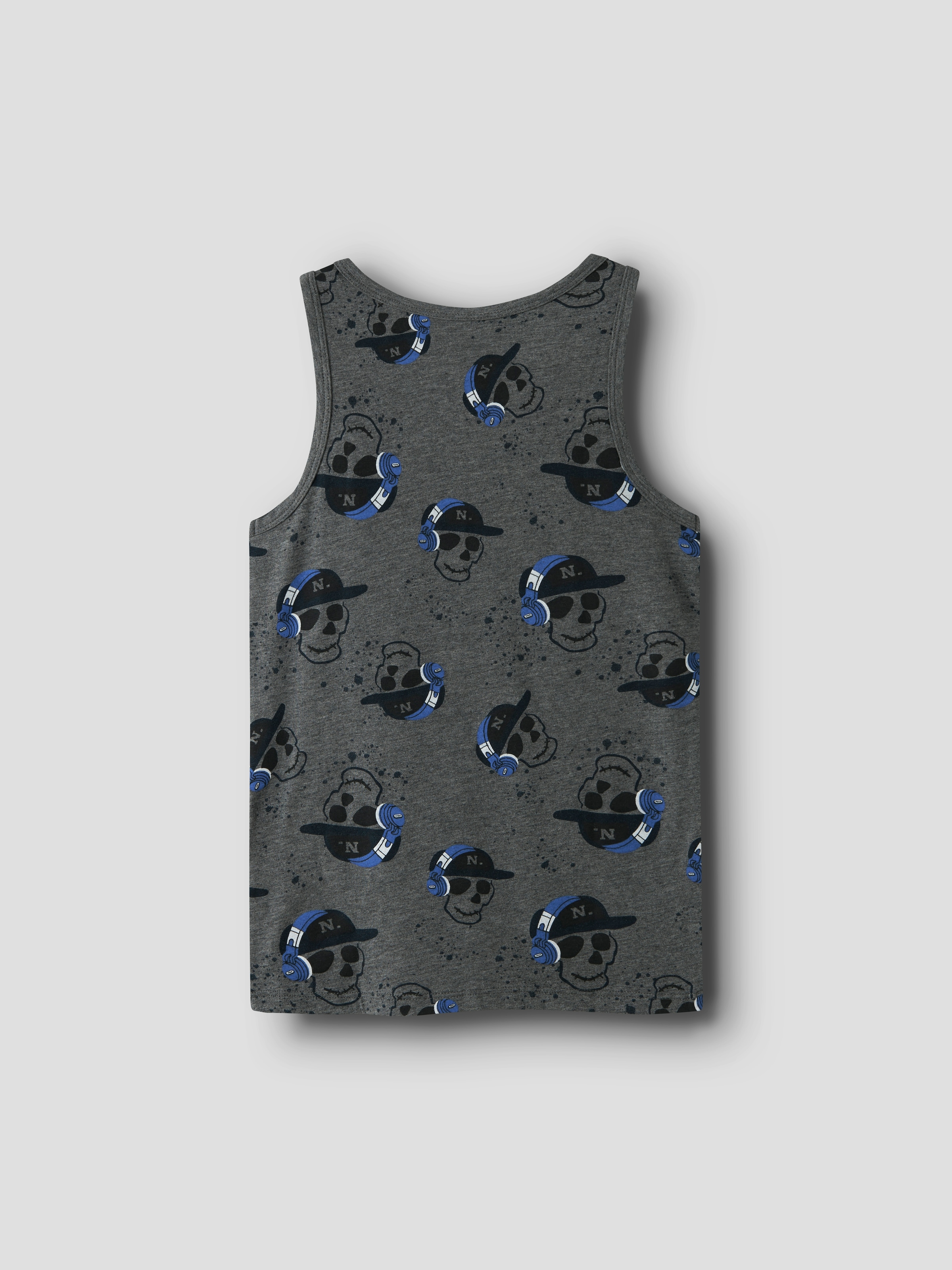 Name It Unterhemd »NKMTANK TOP 2P DARK GREY MEL SKULL NOOS«, 2 Stk.