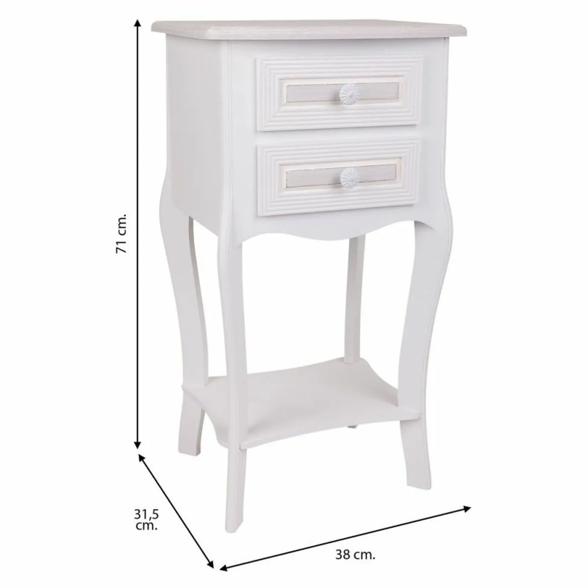 Alexandra House Living Table de Nuit - Blanc