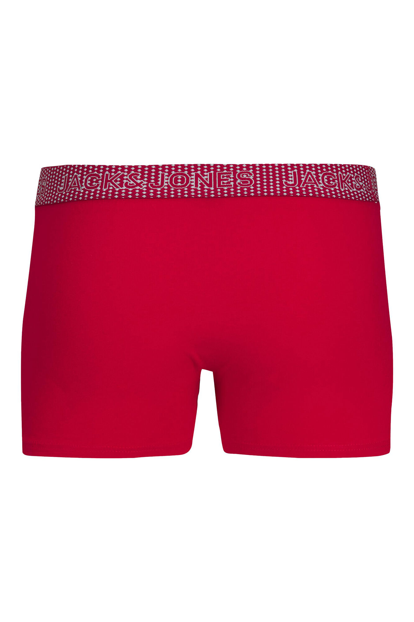 Conjunto de 3 cuecas boxer de algodão combinando.