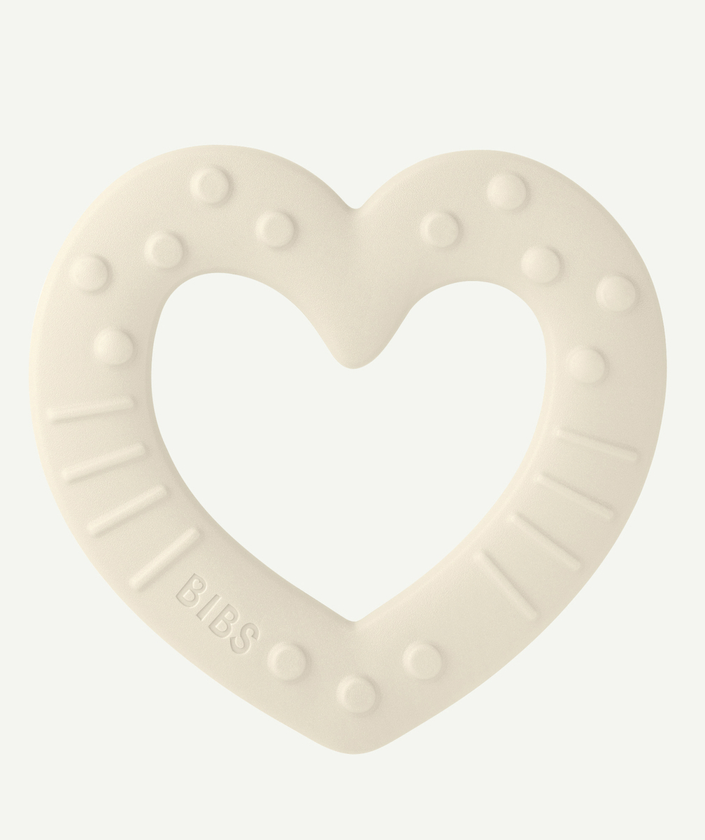 BIBSANNEAU DE DENTITION COEUR IVOIRE
