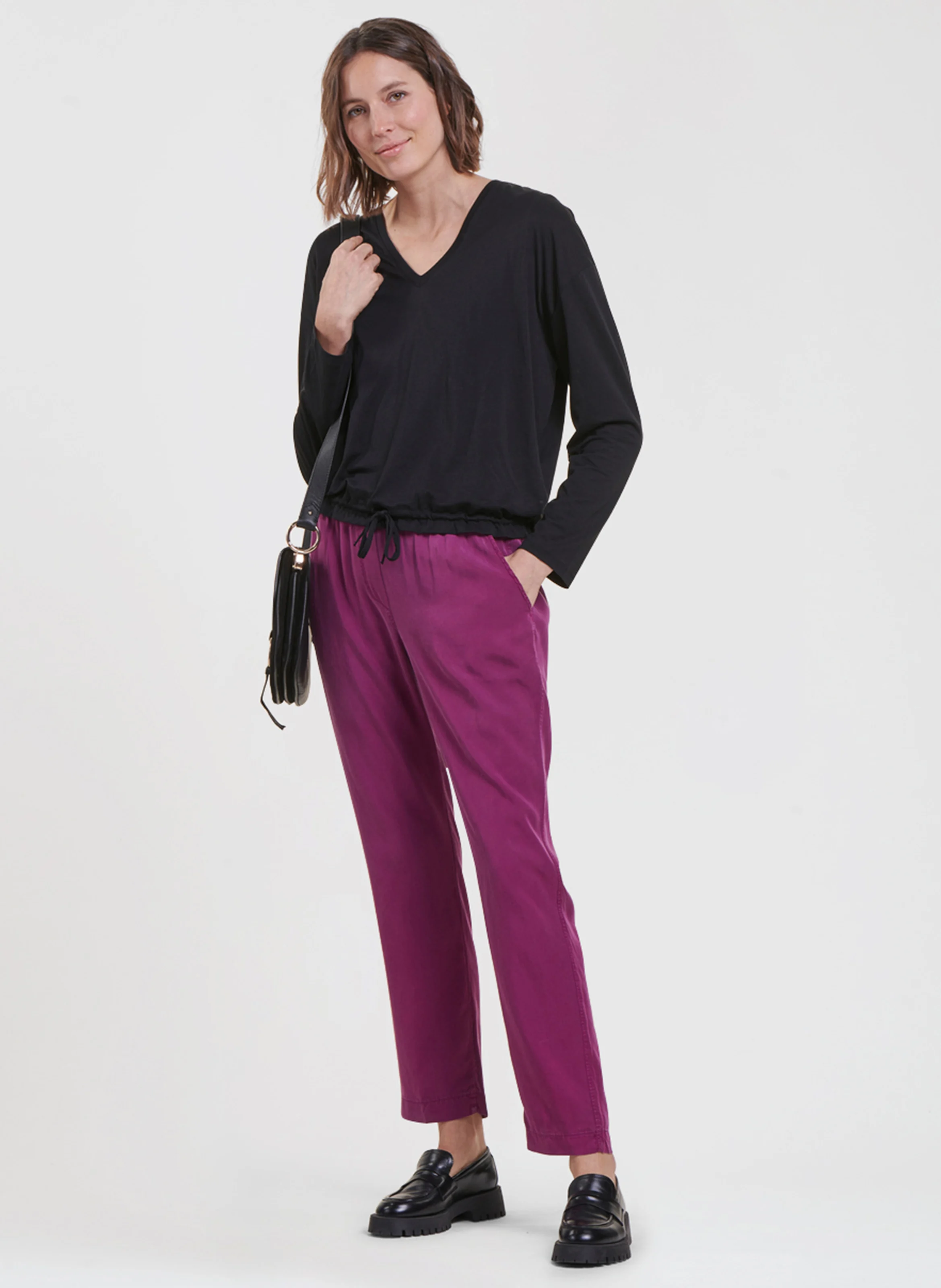 Pantalon droit 7/8ème | Violet