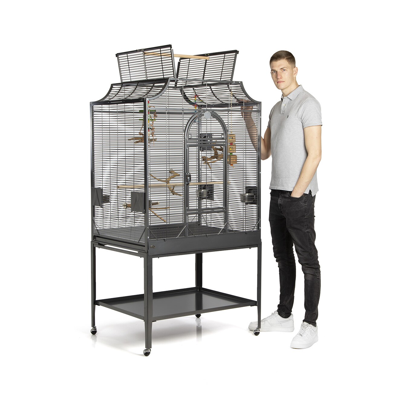 Montana Cages Vogelkäfig Madeira III dunkelgrau