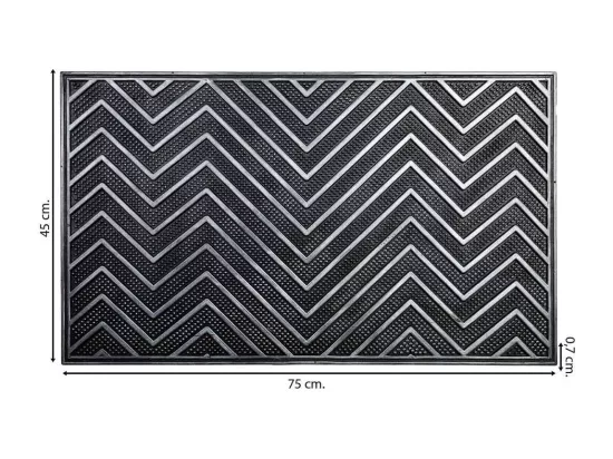 Tapis en caoutchouc noir 45x75x0,7