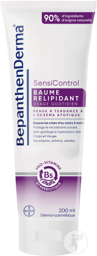 BepanthenDerma SensiControl Baume Relipidant Peaux À Tendance À L'Eczéma Atopique Tube 200ml