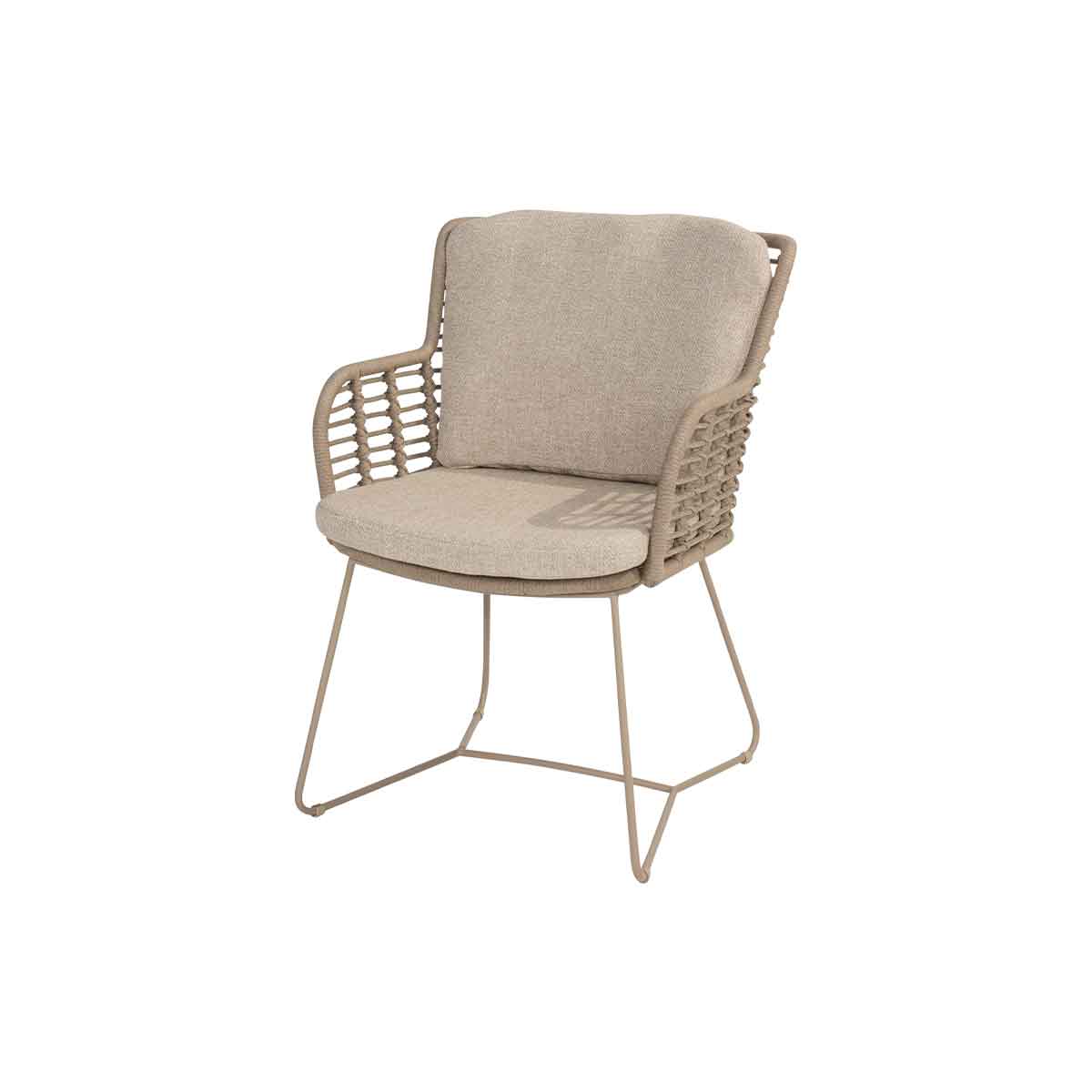 4 Seasons Fabrice Latte lounge dining stoel - Beige