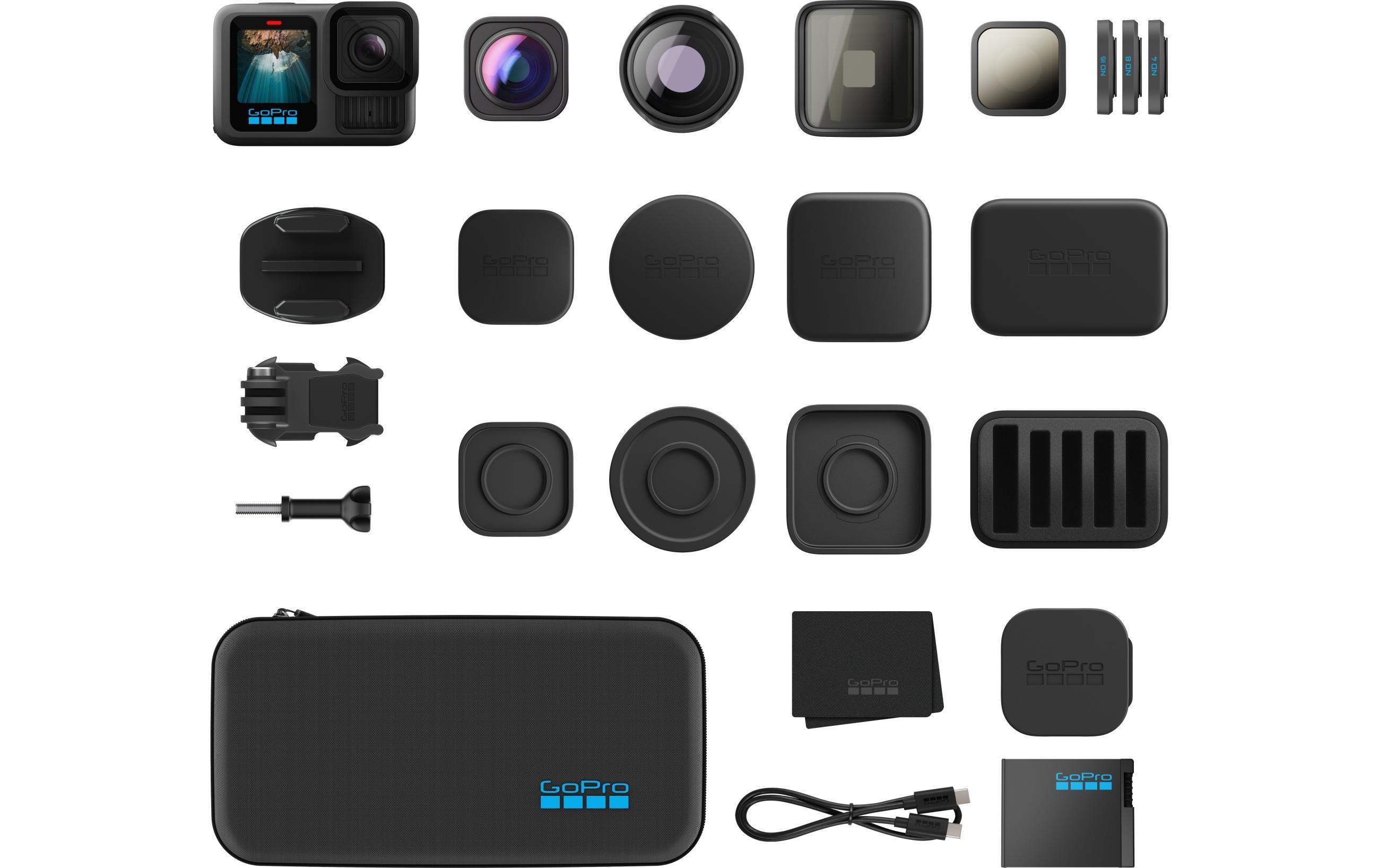 Actionkamera HERO13 Black Lens Bundle<br>Action Cam mit Ultraweitwinkel-, Makro- und anamorphotischem Objektiv