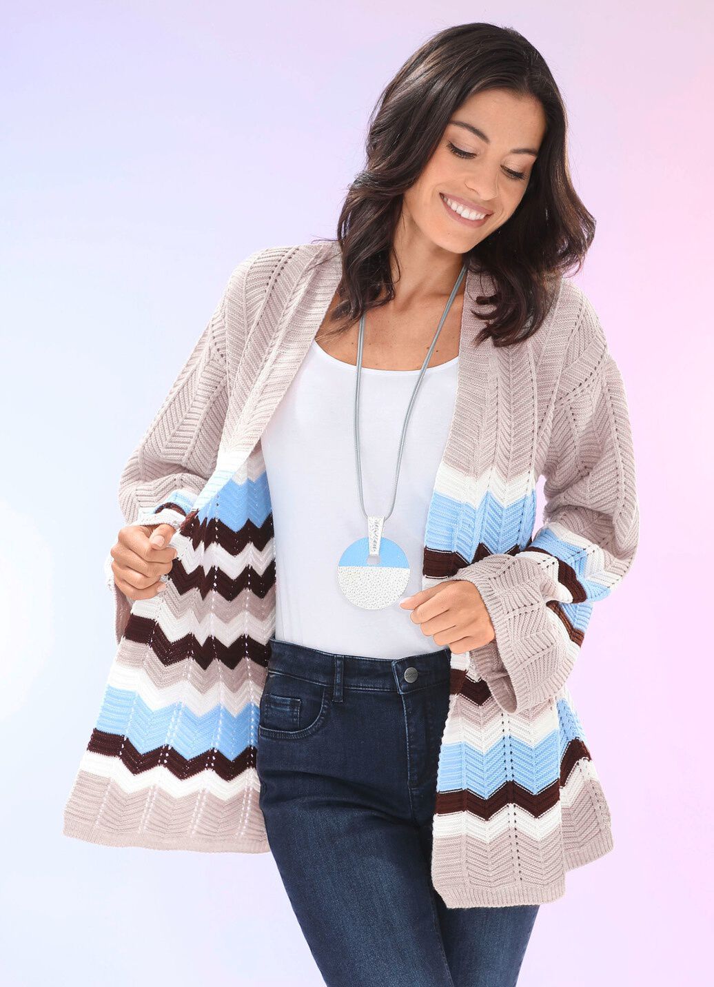 Strickjacke mit Struktur